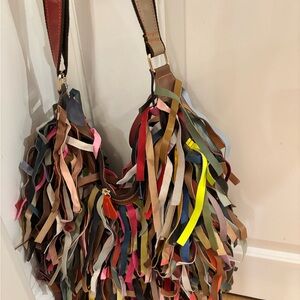 Multicolor Fringe leather Women's Bag